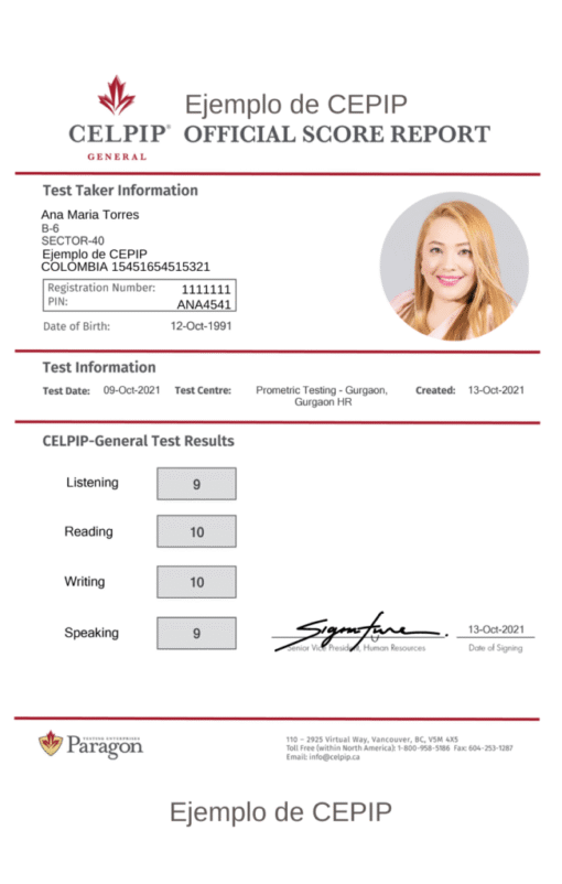 Buy CELPIP Certificate online